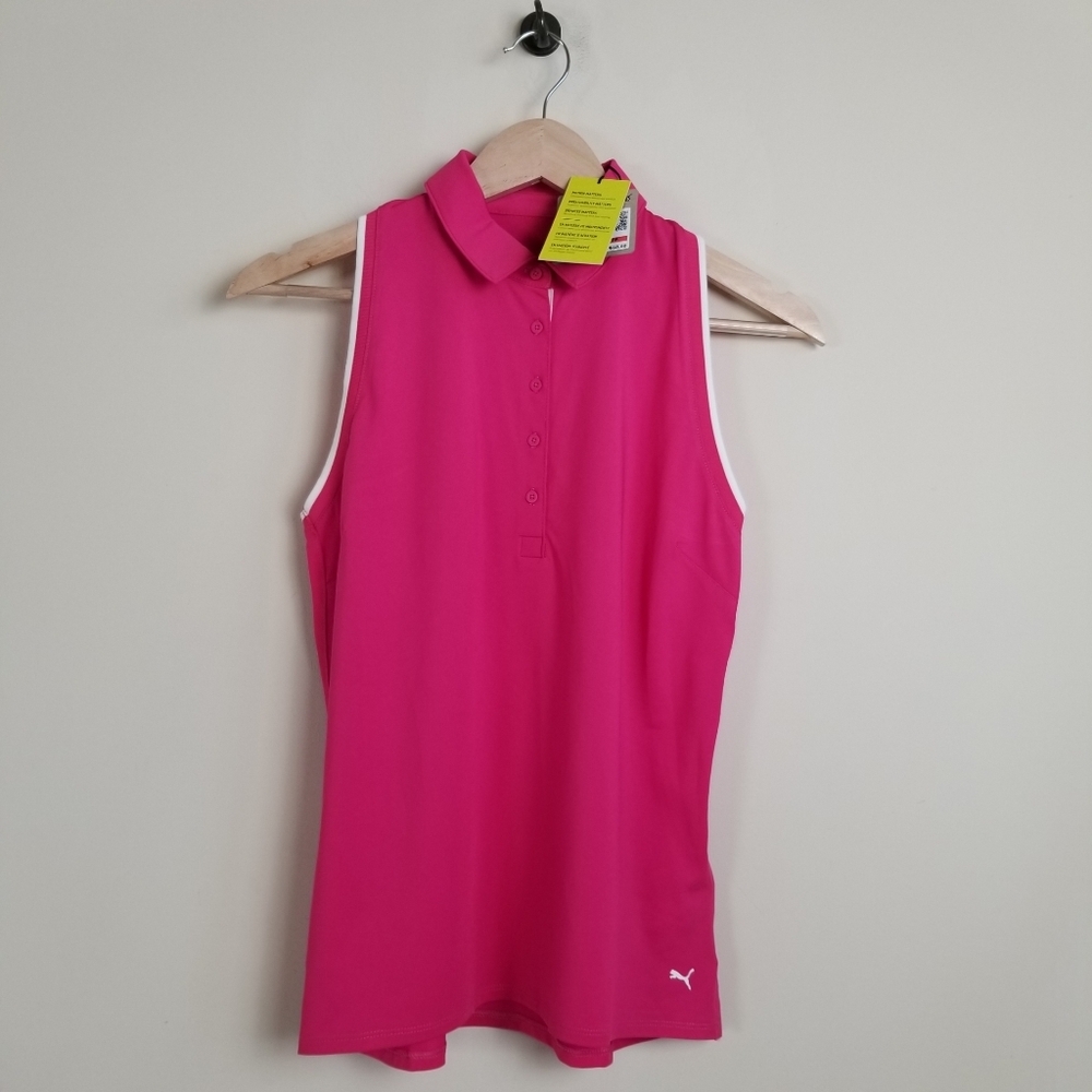 Puma Sleeveless Polo Shirt Top XS NWT